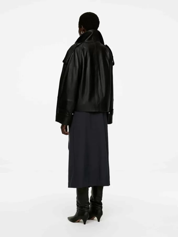 Plisseret nederdel i uldblanding Plisseret nederdel i uldblanding