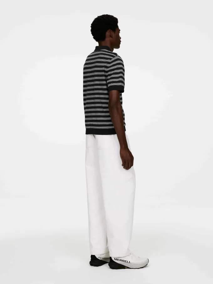 Poloskjorte i bomuldshør Poloskjorte i bomuldshør