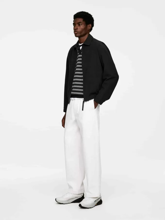 Poloskjorte i bomuldshør Poloskjorte i bomuldshør