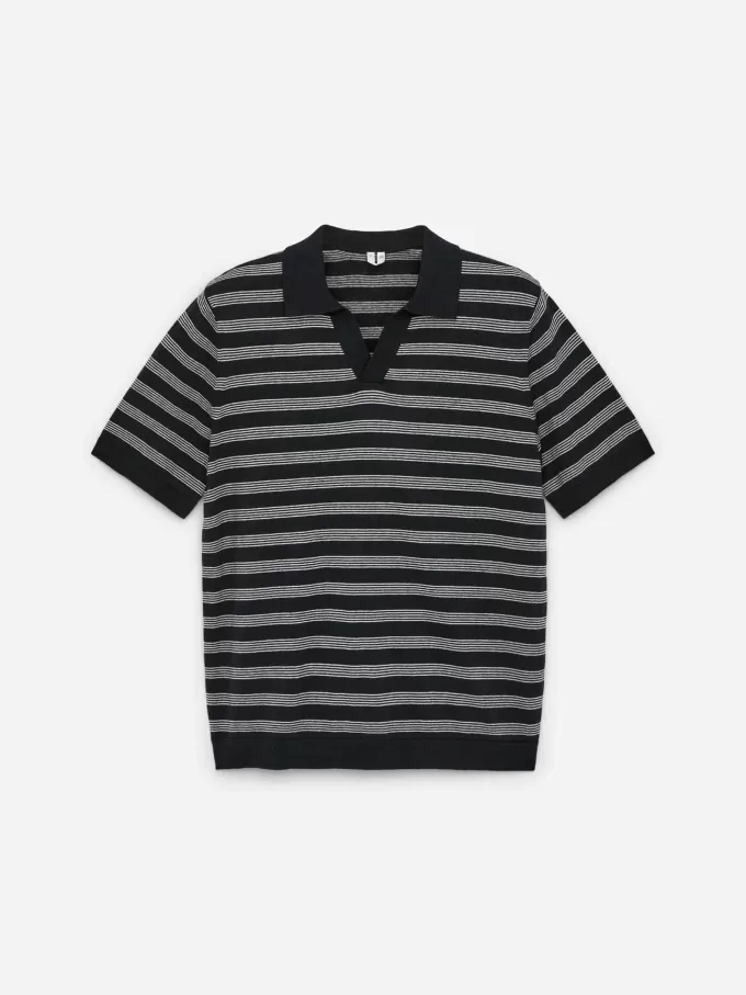 Poloskjorte i bomuldshør Poloskjorte i bomuldshør