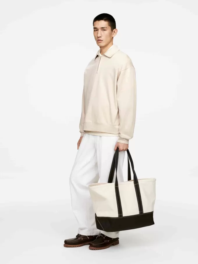 Poloskjorte med halv lynlås