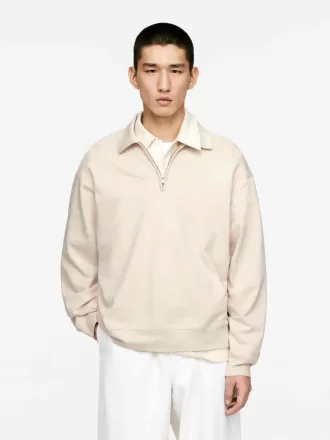 Poloskjorte med halv lynlås