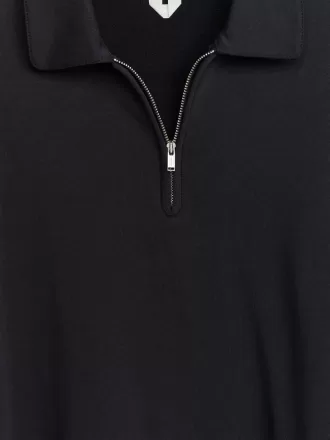 Poloskjorte med halv lynlås