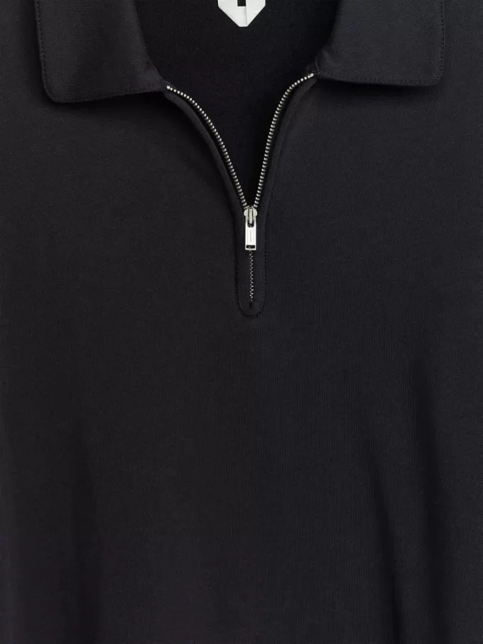 Poloskjorte med halv lynlås