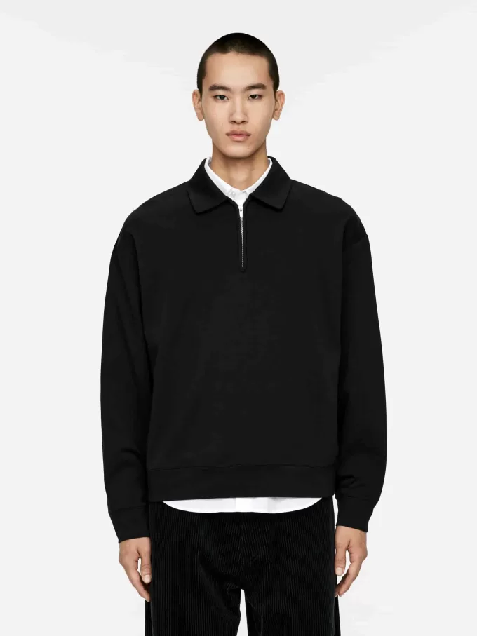 Poloskjorte med halv lynlås Poloskjorte med halv lynlås