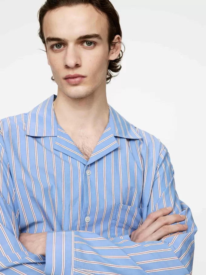 Poplin pyjamasskjorte