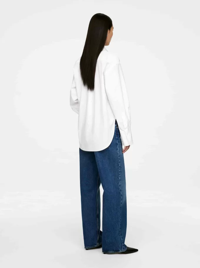 Poplin-skjorte med afslappet pasform