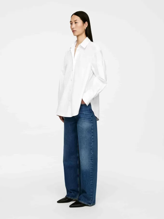 Poplin-skjorte med afslappet pasform