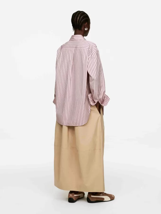 Poplin-skjorte med afslappet pasform