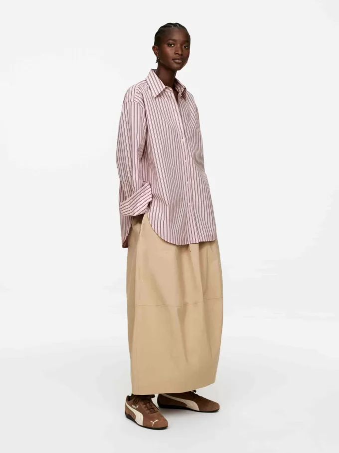 Poplin-skjorte med afslappet pasform