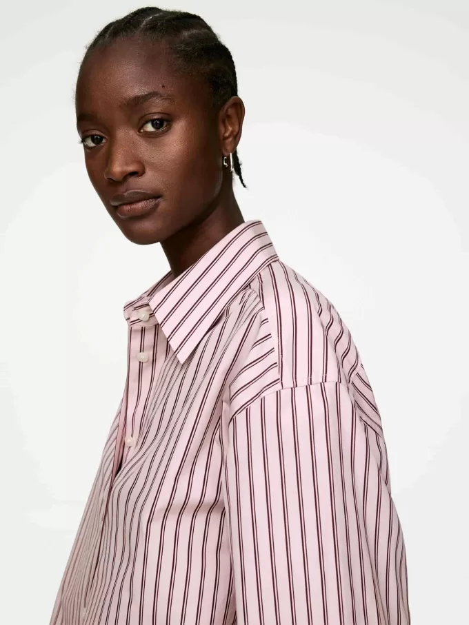 Poplin-skjorte med afslappet pasform