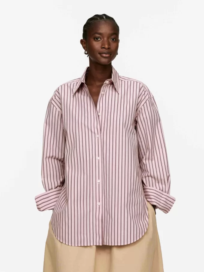 Poplin-skjorte med afslappet pasform