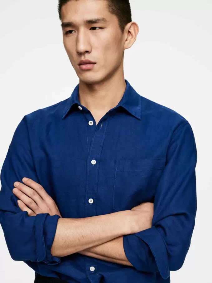 Regular-Fit linned skjorte