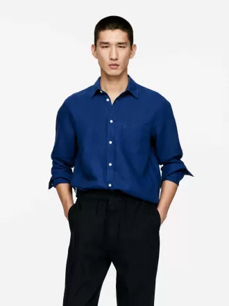 Regular-Fit linned skjorte