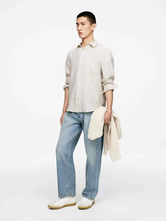 Regular-Fit linned skjorte