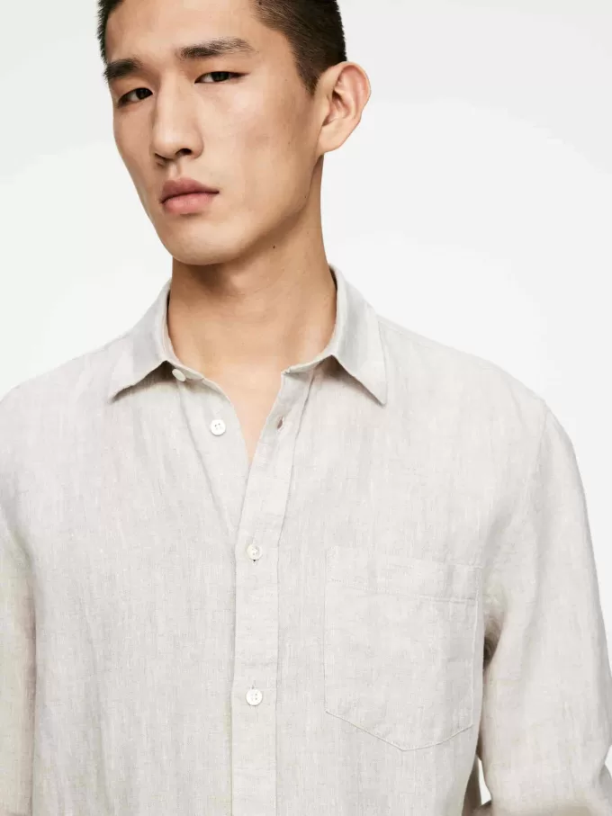 Regular-Fit linned skjorte