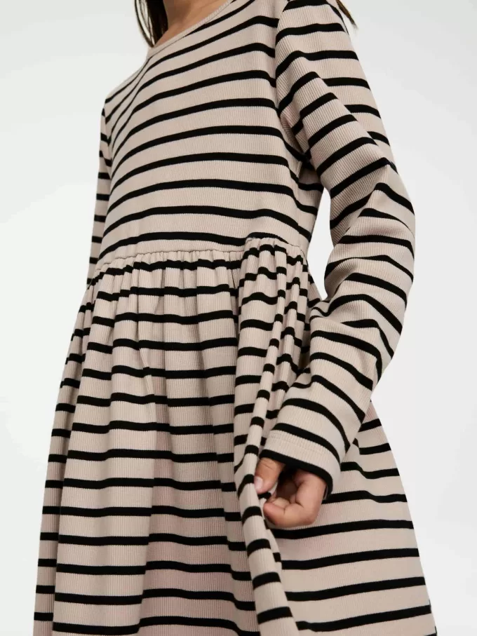 Rib kjole i bomuld Rib kjole i bomuld