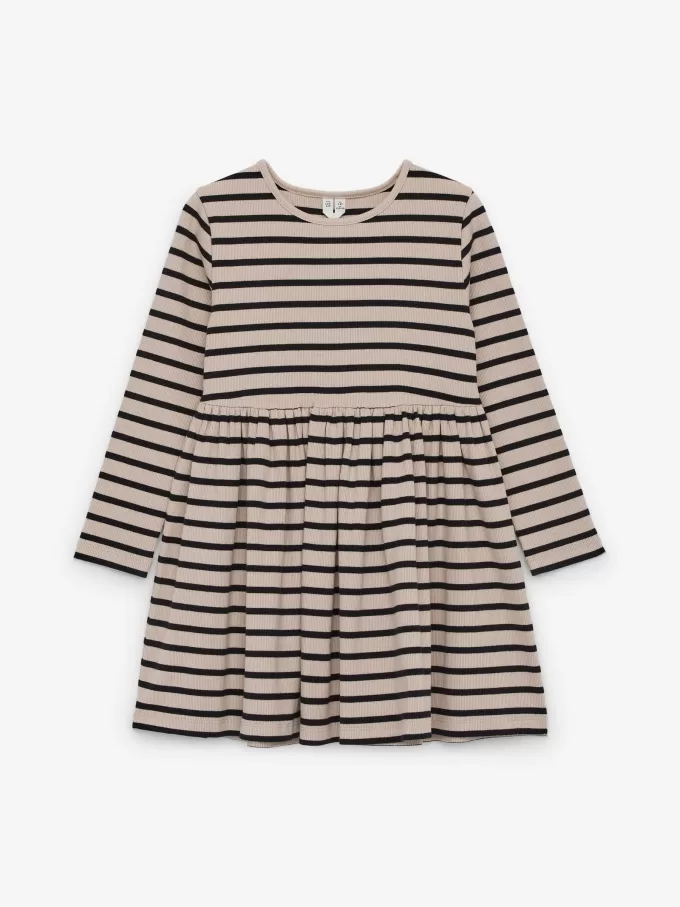 Rib kjole i bomuld Rib kjole i bomuld