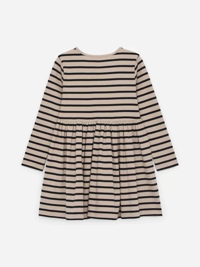 Rib kjole i bomuld Rib kjole i bomuld