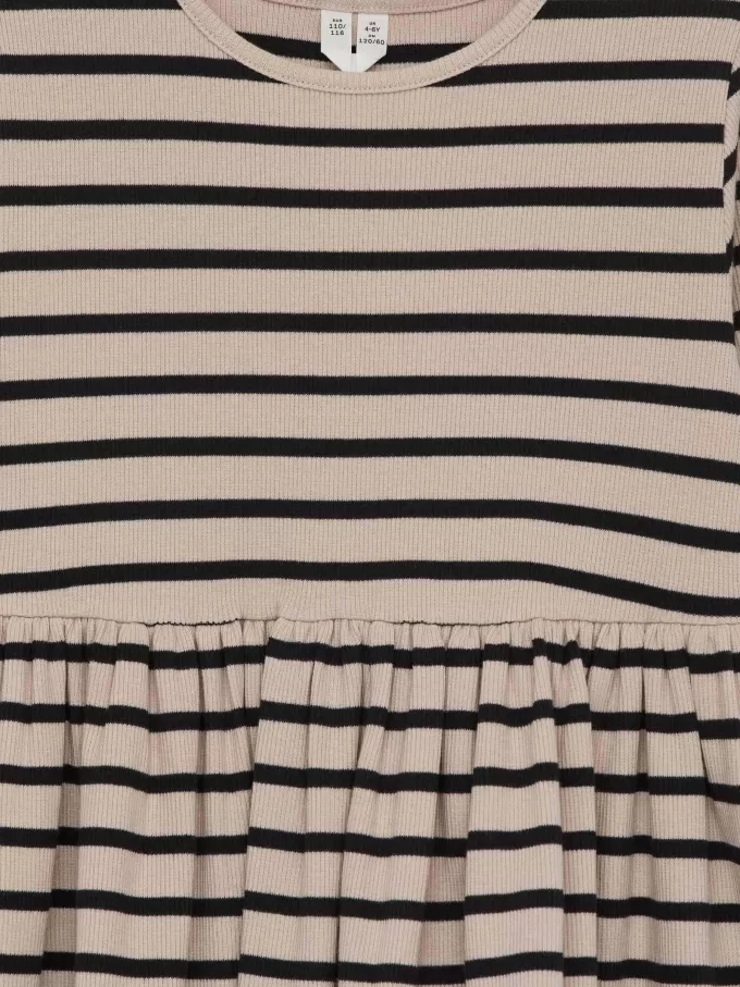 Rib kjole i bomuld Rib kjole i bomuld