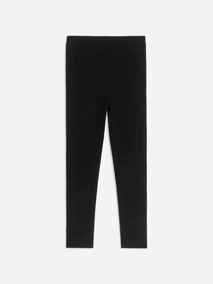 Rib-leggings i uldblanding Rib-leggings i uldblanding