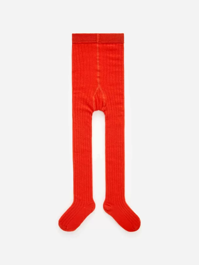 Ribbede bomuldstights