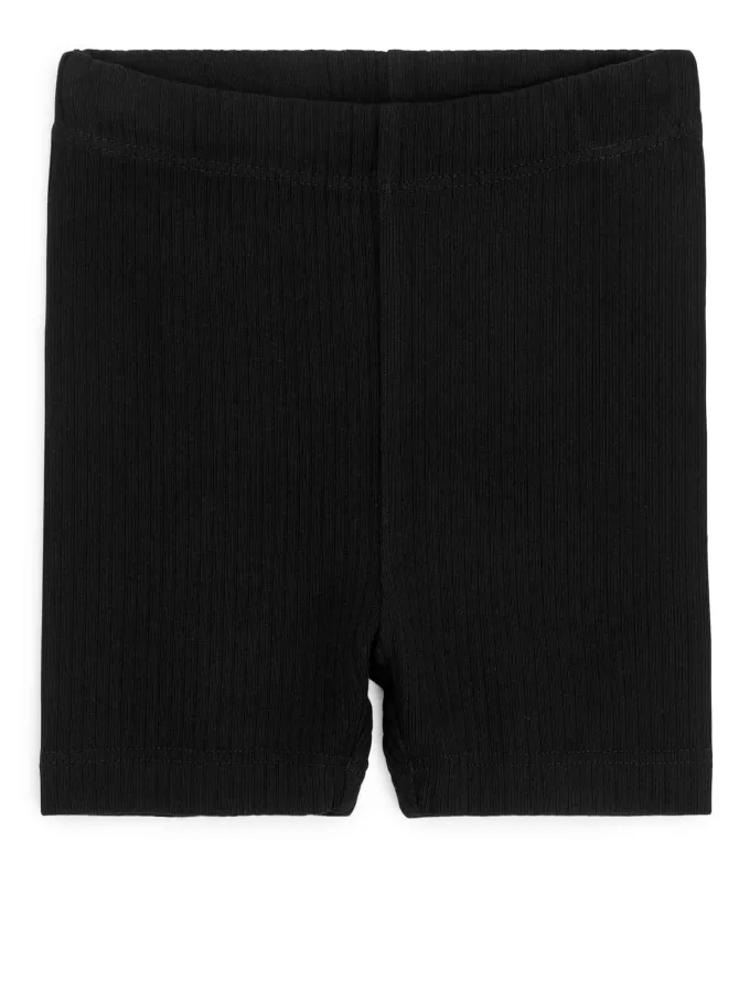 Ribbede jersey cykelshorts, sæt med 2