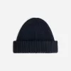 Ribbet bomuldsbeanie