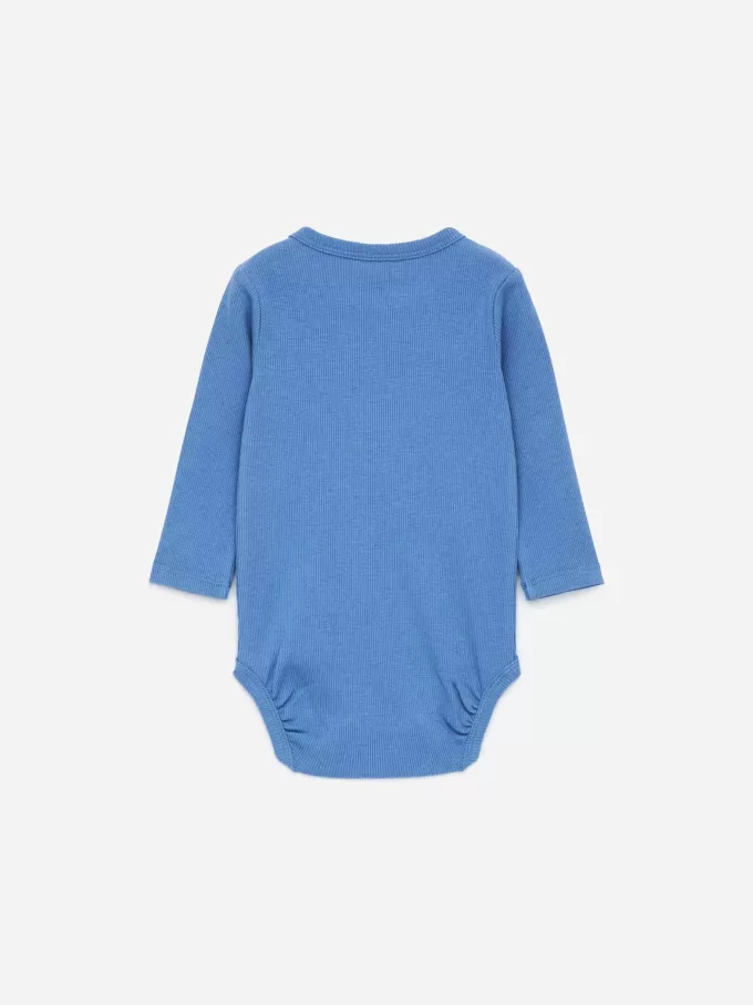 Ribbet langærmet bodysuit Ribbet langærmet bodysuit