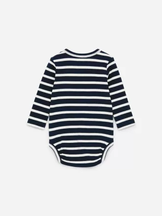 Ribbet langærmet bodysuit