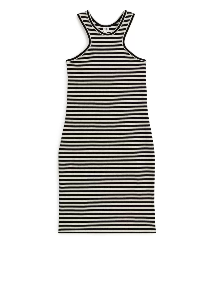 Ribbet tankkjole Ribbet tankkjole