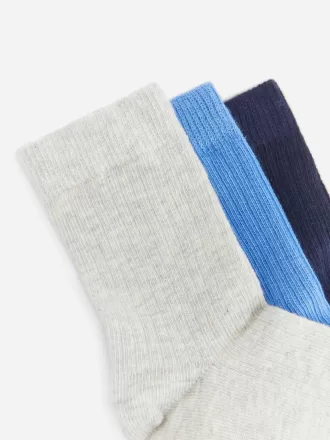 Ribstrikkede sokker, 3 par
