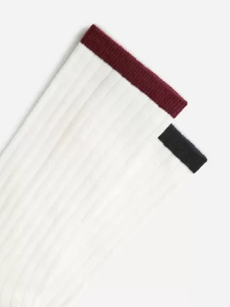 Ribstrikkede sokker sæt med 2 stk