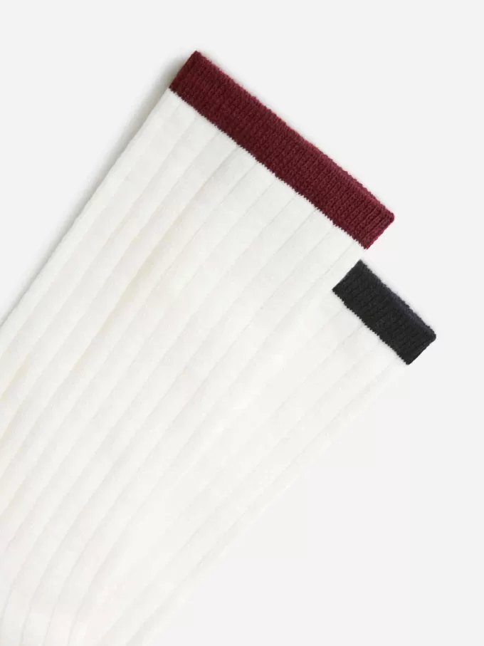 Ribstrikkede sokker sæt med 2 stk Ribstrikkede sokker sæt med 2 stk