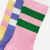 Ribstrikkede sokker sæt med 3 stk