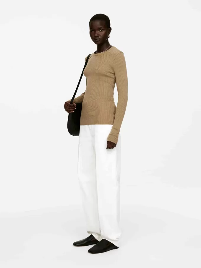 Ribstrikket Merino Top