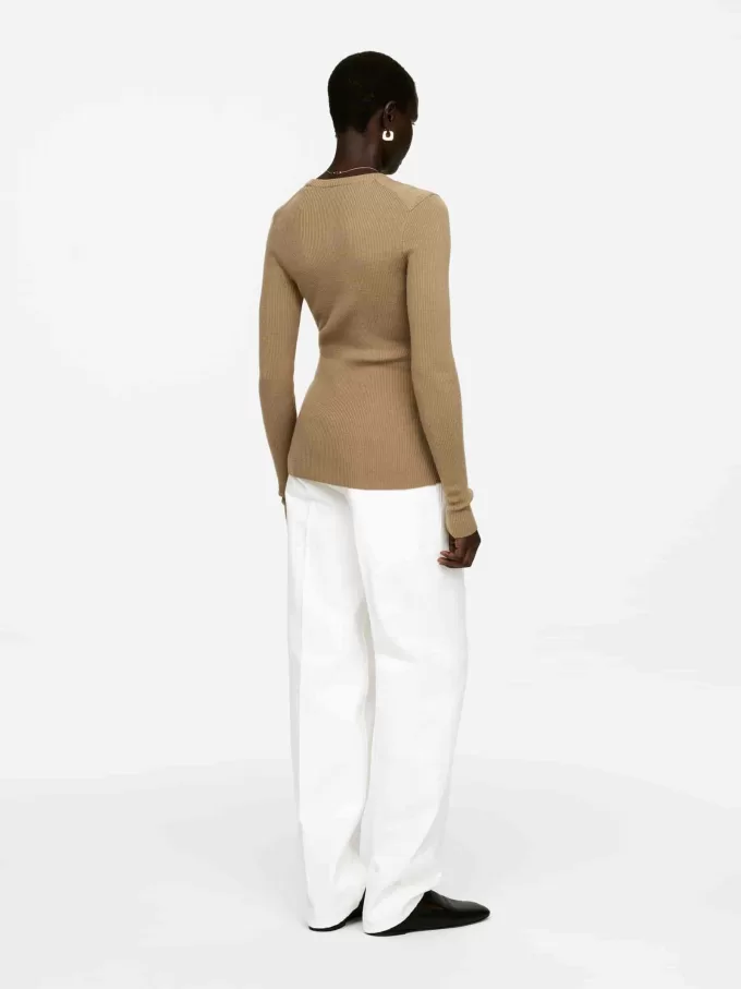 Ribstrikket Merino Top