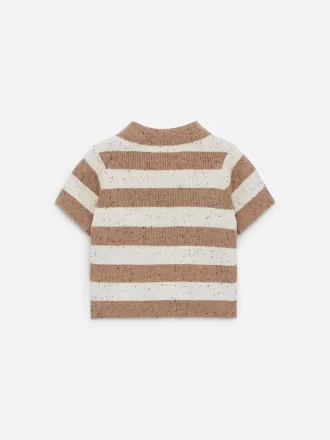 Ribstrikket poloshirt