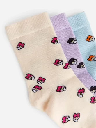 Sæt med 3 bomuldsstrømper