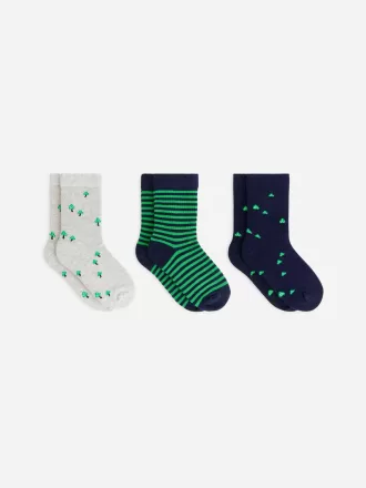 Sæt med 3 bomuldsstrømper