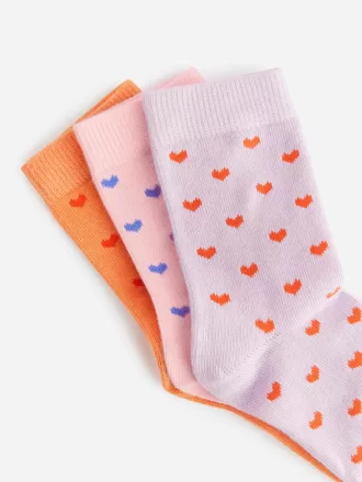 Sæt med 3 bomuldsstrømper