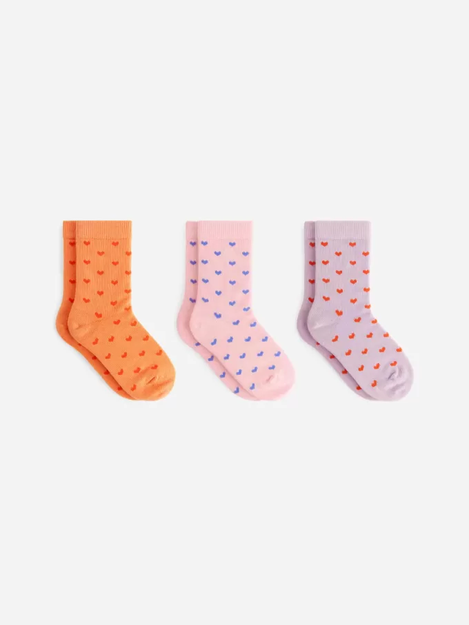 Sæt med 3 bomuldsstrømper Sæt med 3 bomuldsstrømper