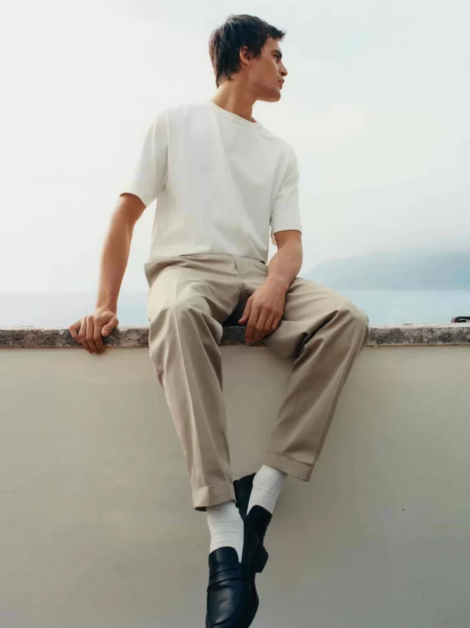 Supima bomulds ribstrømper 5 par