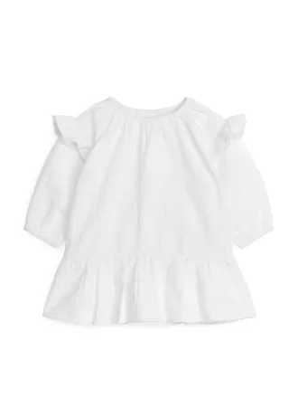 Seersucker Frill Kjole Seersucker Frill Kjole