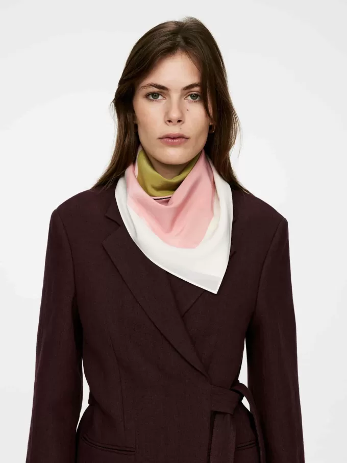 Silketørklæde med tryk