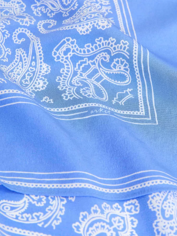 Silketørklæde med tryk