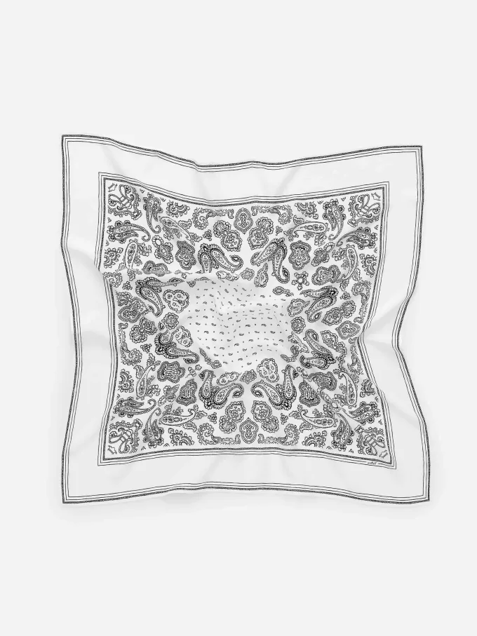 Silketørklæde med tryk