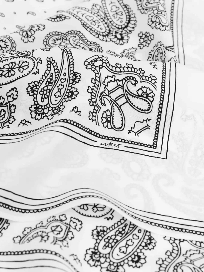 Silketørklæde med tryk