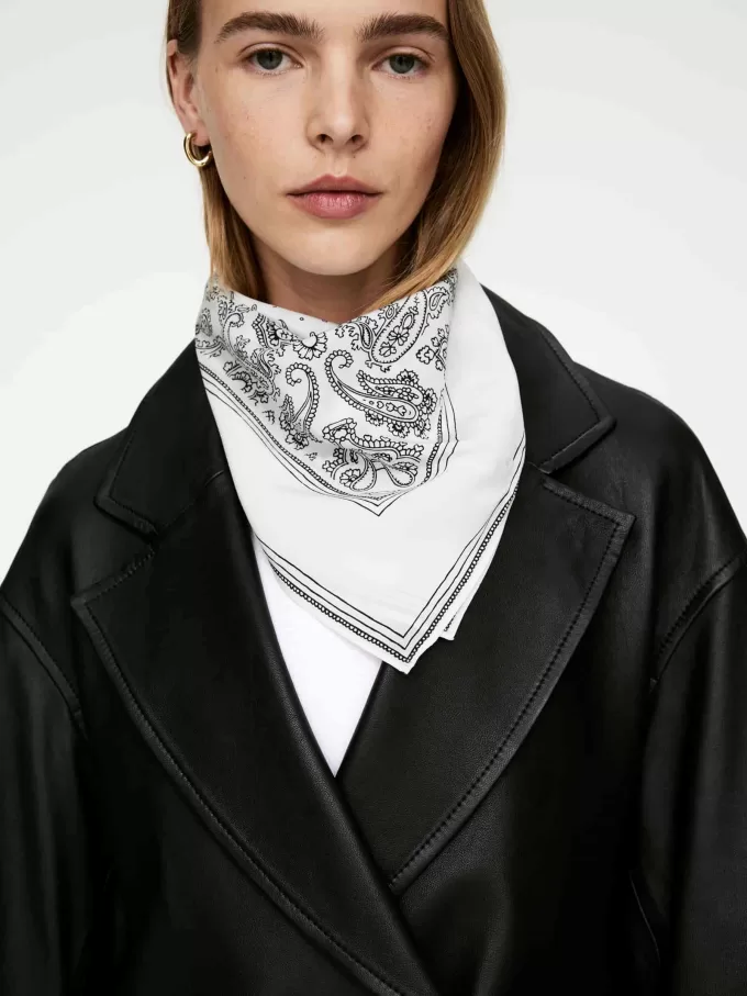 Silketørklæde med tryk
