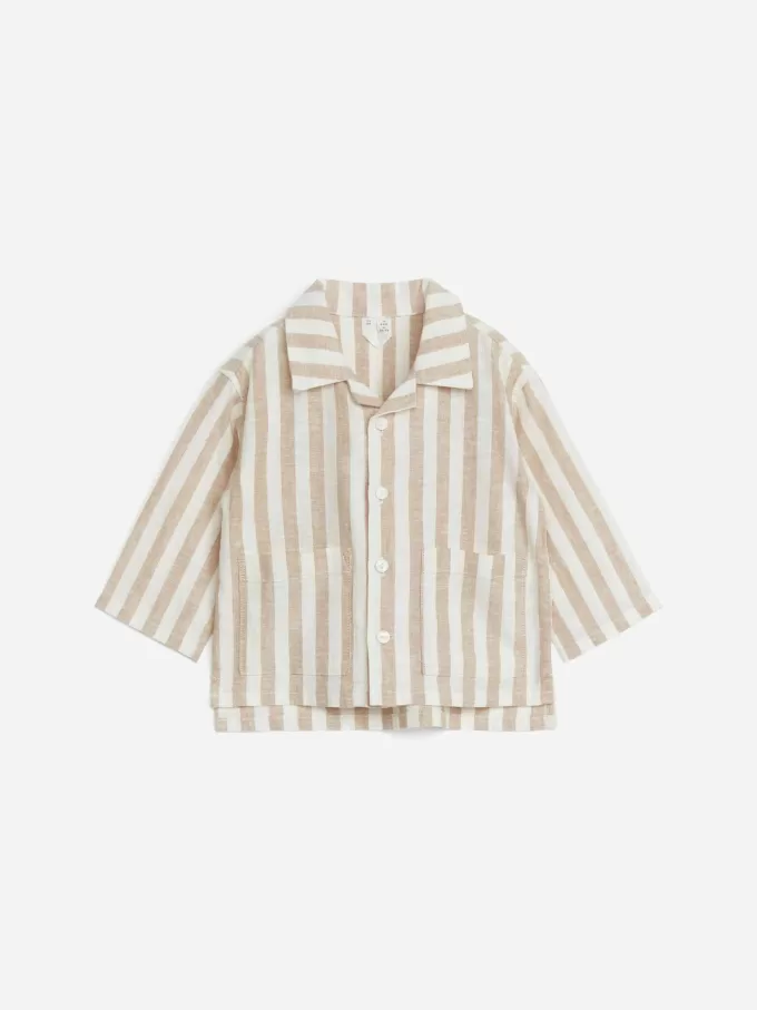 Skjorte i hør-bomuld